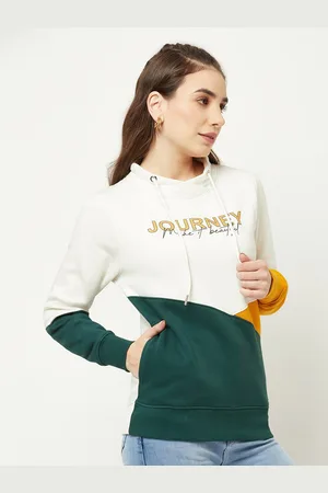 Crimsoune Club Women White Colourblocked Sweatshirt