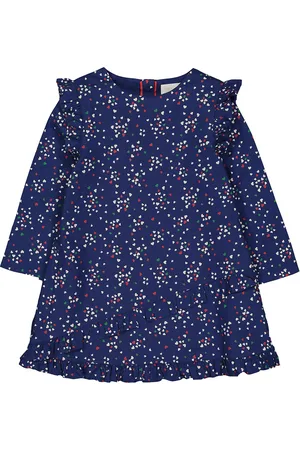 Mothercare Girls Navy Blue Printed A-Line Dress