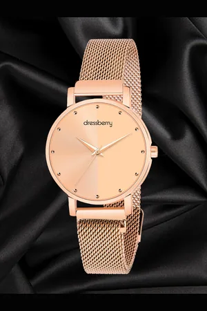 DressBerry Women Rose Gold-Toned Water Resistance Analogue Watch HOBDB-172-RG
