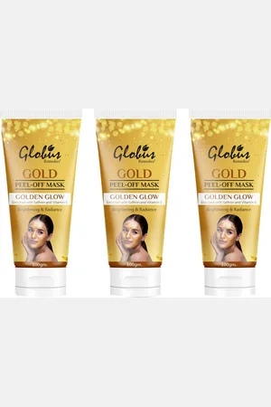 Globus Set Of 3 Yellow Golden Glow Peel Off Mask