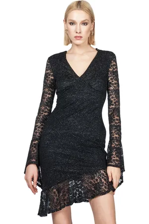 COVER STORY Lace Opaque A-Line Mini Dress
