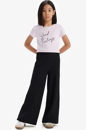 DeFacto Girls Printed T-shirt with Trousers