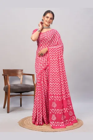 HERE&NOW Batik Leheriya Saree