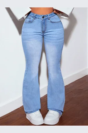 BAESD Women Comfort Bootcut Light Fade Stretchable Jeans