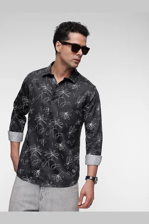 French Connection Pure Cotton Slim Fit Abstract Printed Casual Shirt