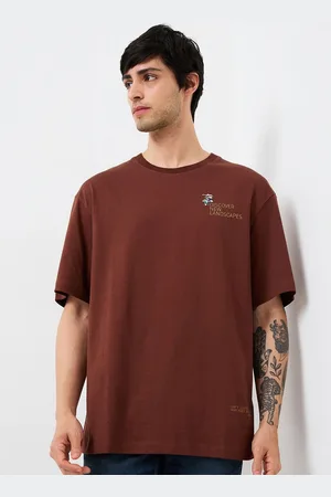 SPYKAR Men Typography Printed Round Neck Cotton Relaxed Fit T-shirt