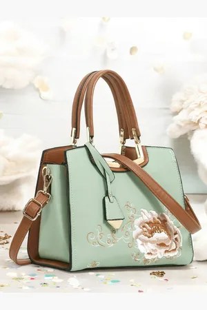 EXOTIC Women Floral Printed Structured Handheld Bag