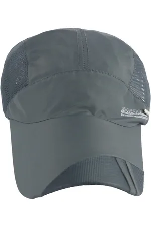 iSWEVEN Unisex Grey Solid Snapback Cap