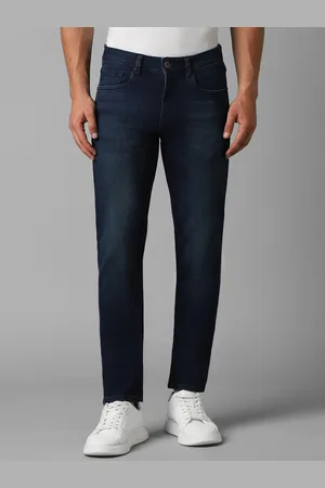 Louis Philippe Men Mid-Rise Slim Fit Light Fade Pure Cotton Jeans