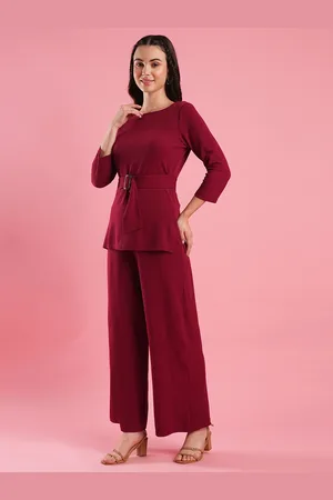 Globus Round Neck Top With Trousers