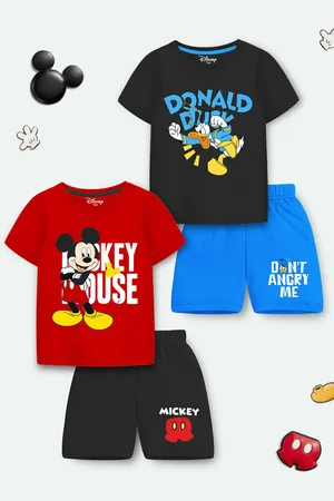 Miss and Chief Boys Pack Of 2 Mickey & Friends Printed T-shirt With Shorts