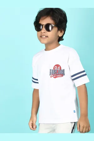 V-Mart Boys Typography Printed Round Neck Cotton T-shirt