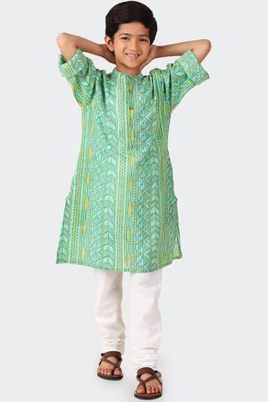 Fabindia Boys Geometric Printed Cotton Kurta