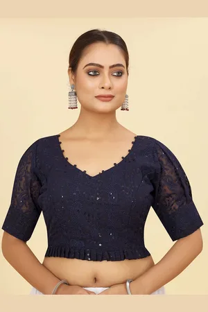 SHOPGARB Chikankari Embroidered Saree Blouse