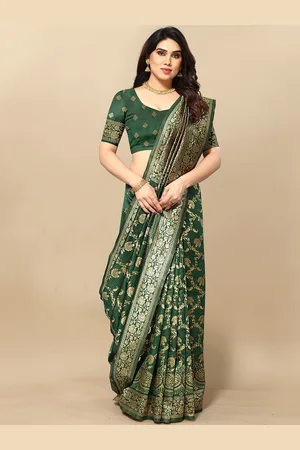 Moda Rapido Embellished Zari Silk Blend Designer Banarasi Saree