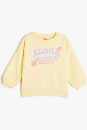 Koton Girls Typography Printed Pure Cotton Sweatshirt