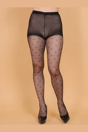 Color Style Printed Sheer Stockings