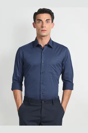 Arrow Slim Fit Opaque Printed Cotton Formal Shirt