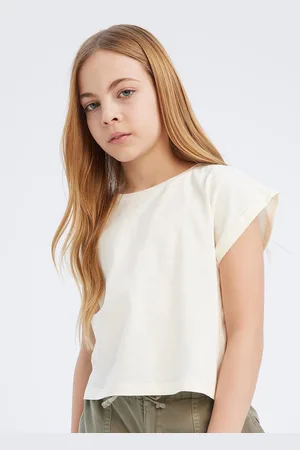 DeFacto Girls Extended Sleeves Pockets T-shirt