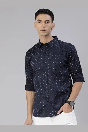 Provogue Slim Fit Geometric Printed Pure Cotton Casual Shirt