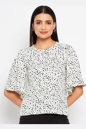 Duke Geometric Printed Flared Sleeve Top