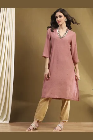 Biba Women Dyed Kurta