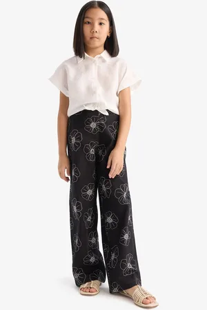 DeFacto Girls Floral Printed Trousers