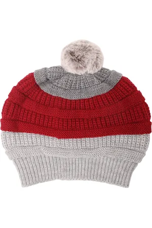 Bharatasya Women Beige Caps