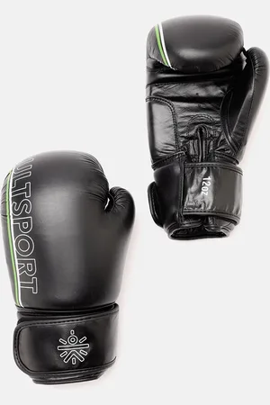 Cult Brand Logo Printed Leather Antimicrobial Boxing Gloves