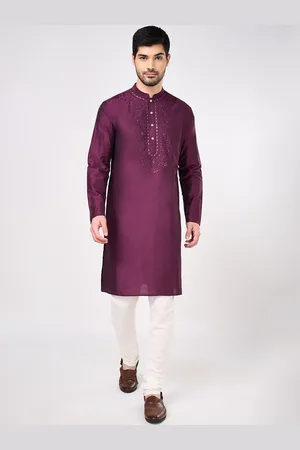 Pantaloons Floral Embroidered Mandarin Collar Sequins Straight Kurta