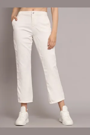 BAESD Women Flared High-Rise Clean Look Non Stretchable Cotton Jeans