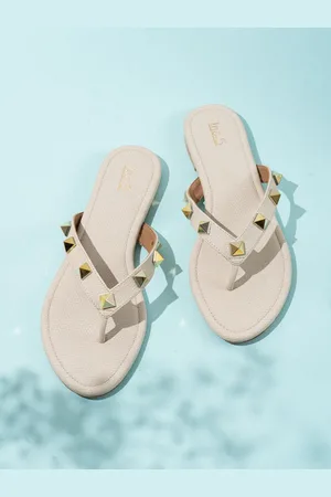 Inc 5 Women Embellished T-Strap Flats