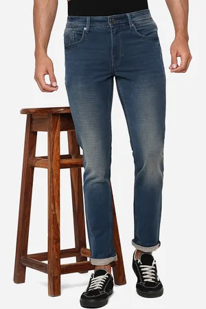 JADE BLUE Men Slim Fit Heavy Fade Stretchable Jeans