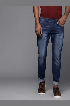 WROGN Men Blue Slim Fit Light Fade Mid Rise Jeans