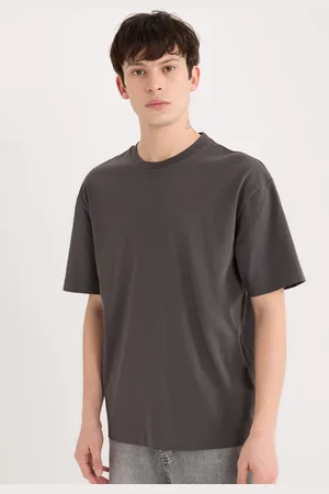 DeFacto Men Drop-Shoulder Sleeves Applique T-shirt