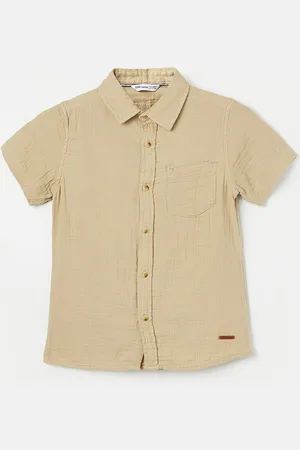 Lifestyle Boys Spread Collar Casual Shirt