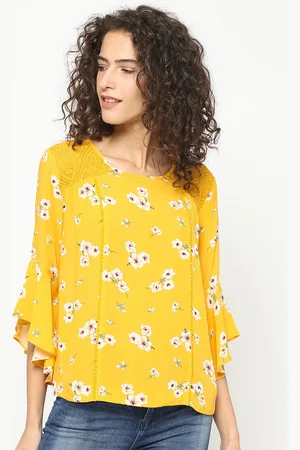 Gipsy Women Yellow Printed Top