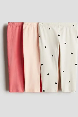 H&M Girls 3-Pack Cotton Leggings