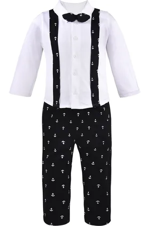 Wish Karo Boys Black & White Shirt with Trousers