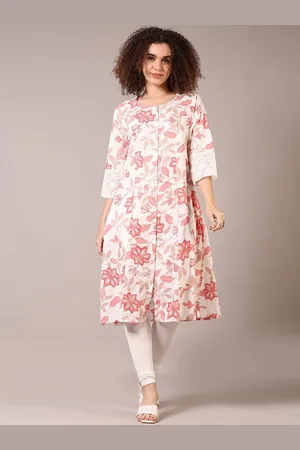V-Mart Floral Printed Cotton A-Line Kurta