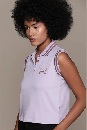 Roadster Polo Collar Crop T-shirt