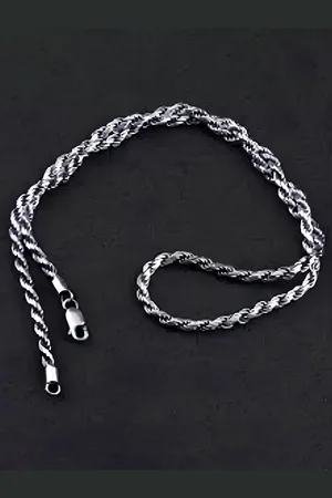 KARISHMA KREATIONS Unisex Set Of 2 Stainless Steel Silver-Plated Chains