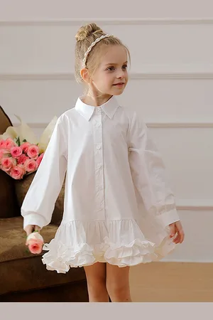 LULU & SKY Girls Cotton A-Line Dress
