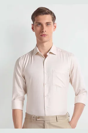 Arrow Spread Collar Long Sleeves Pure Cotton Regular Fit Formal Shirt
