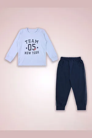 Wish Karo Boys Printed Round Neck Long Sleeves T-Shirt With Jogger