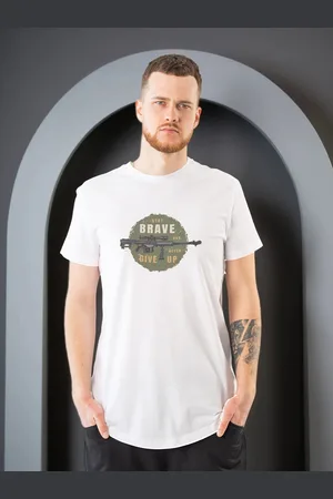Moda Rapido Men Printed Applique T-shirt