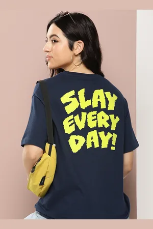 HARVARD Pure Cotton Typography Printed Drop-Shoulder Sleeves T-shirt