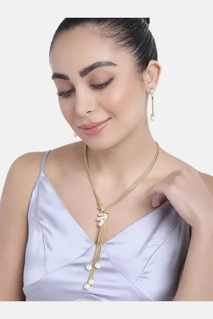 ESTELE Gold Plated Pearls Beaded Jewellery Set