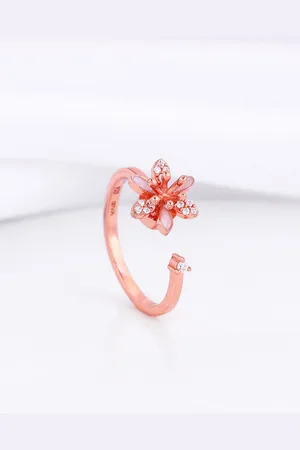 GIVA Sterling Silver Rose Gold Plated Finger Ring
