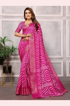 Moda Rapido Leheriya Zari Saree